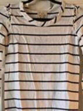 CHASER Striped Long Sleeved Top With Laces